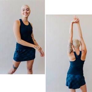 NEW Oiselle Kaliedo-go Black Jacquard Knit Athleisure Skirt Size 2      L6